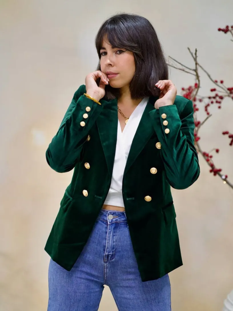 Abrigos Y Chaquetas | Chaquetas De Mujer-Mariquita Trasquilá BLAZER TERCIOPELO