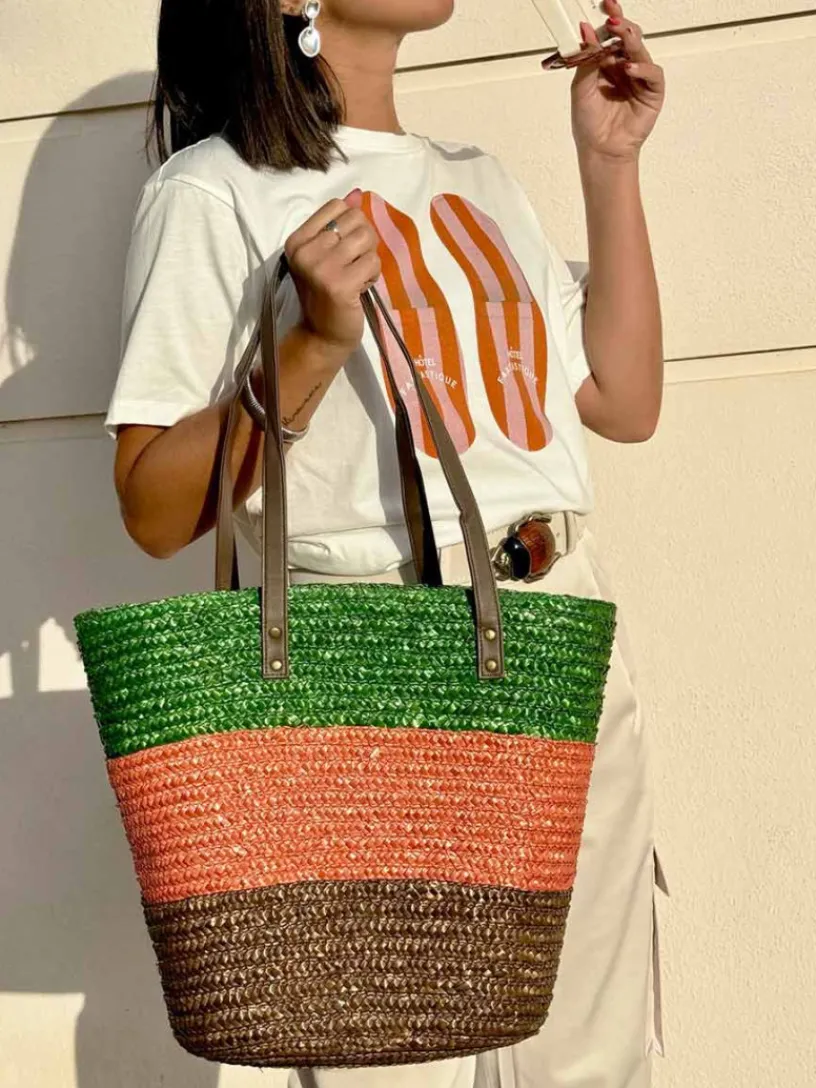 Bolsos Casual-Mariquita Trasquilá BOLSO VERANO TRICOLOR Chocolate