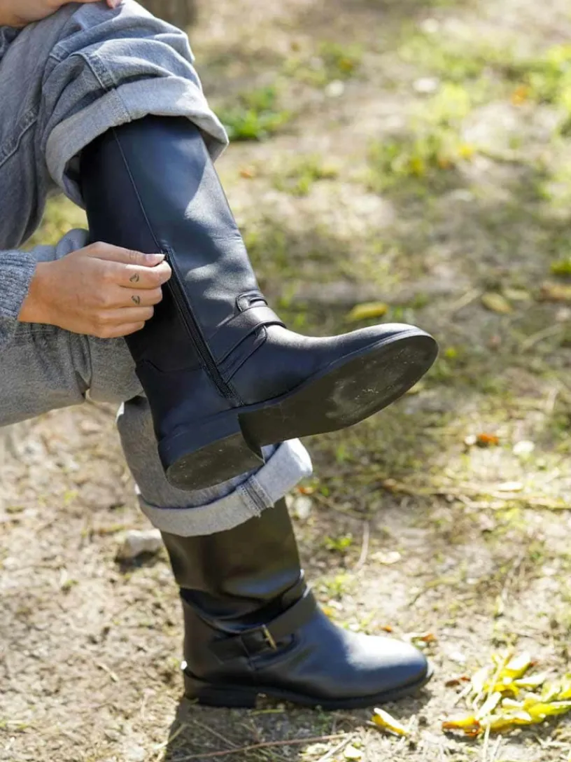 Street Style-Mariquita Trasquilá BOTAS BIKER HEBILLA Negro