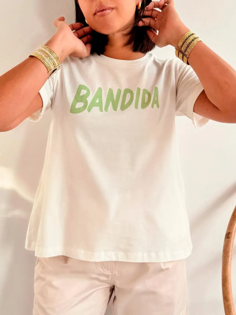 Camisetas De Mujer-Mariquita Trasquilá CAMISETA BANDIDA Blanco