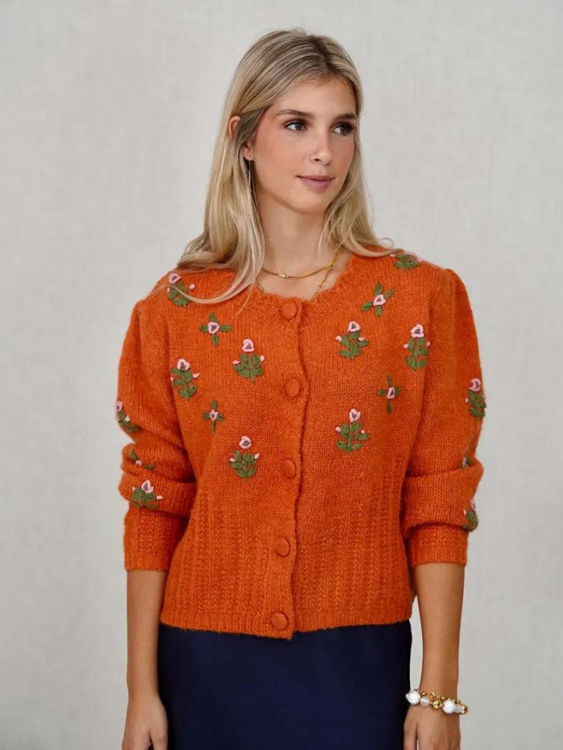 Jerséis Y Sudaderas De Mujer | Abrigos Y Chaquetas-Mariquita Trasquilá CARDIGAN FLORECILLAS