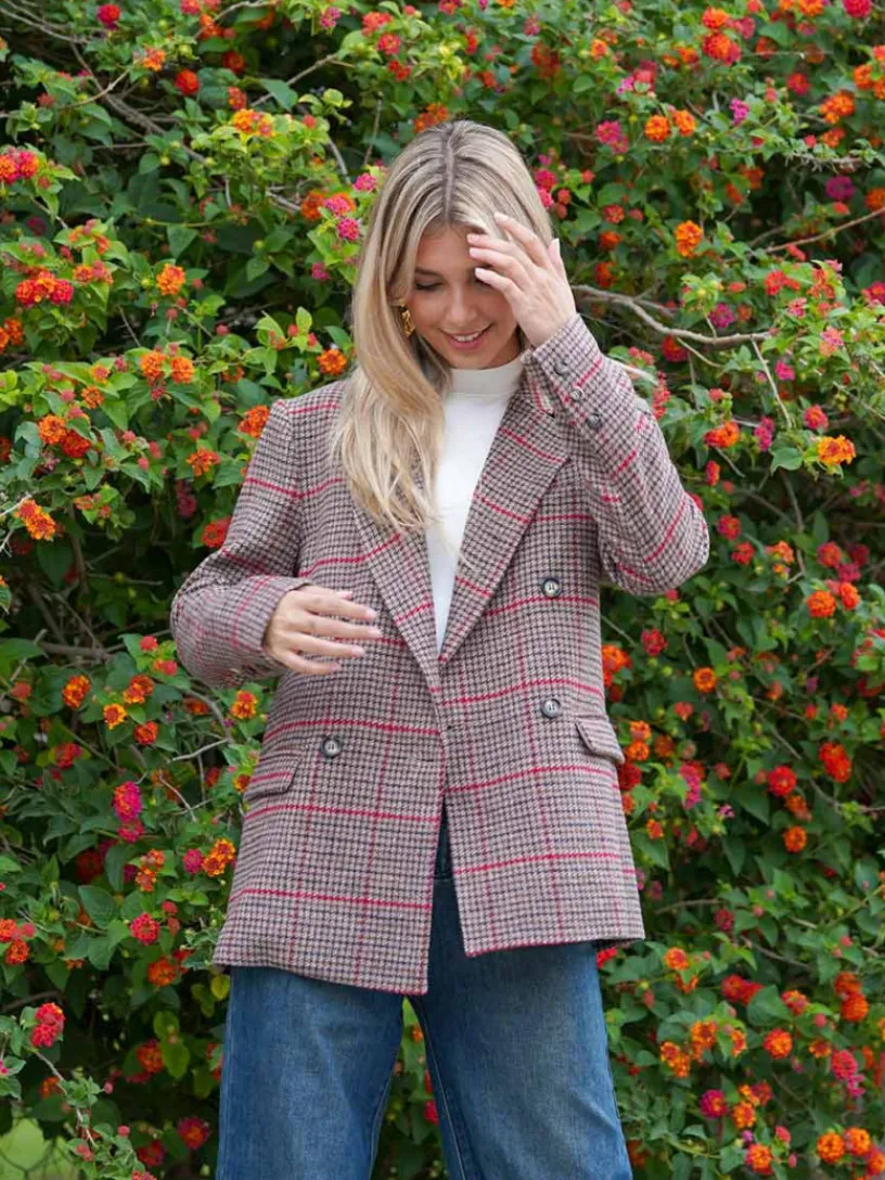 Abrigos Y Chaquetas | Chaquetas De Mujer-Mariquita Trasquilá CHAQUETA TARTAN BeigeTostado