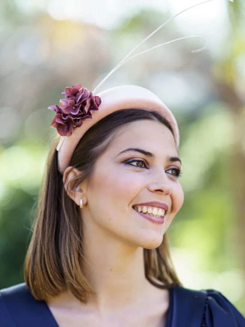 Diademas | Tocados-Mariquita Trasquilá DIADEMA FLORES BONTE RosaNude