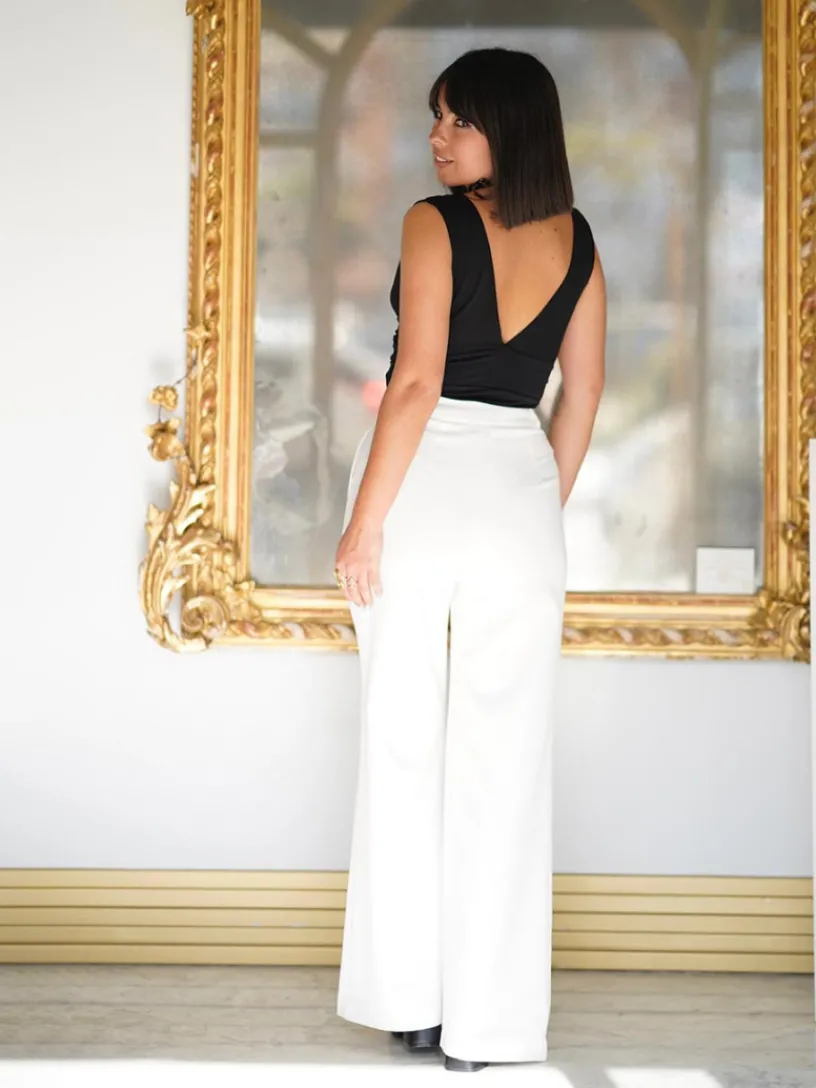 Pantalones De Mujer-Mariquita Trasquilá PANTALON CLASICO Blanco