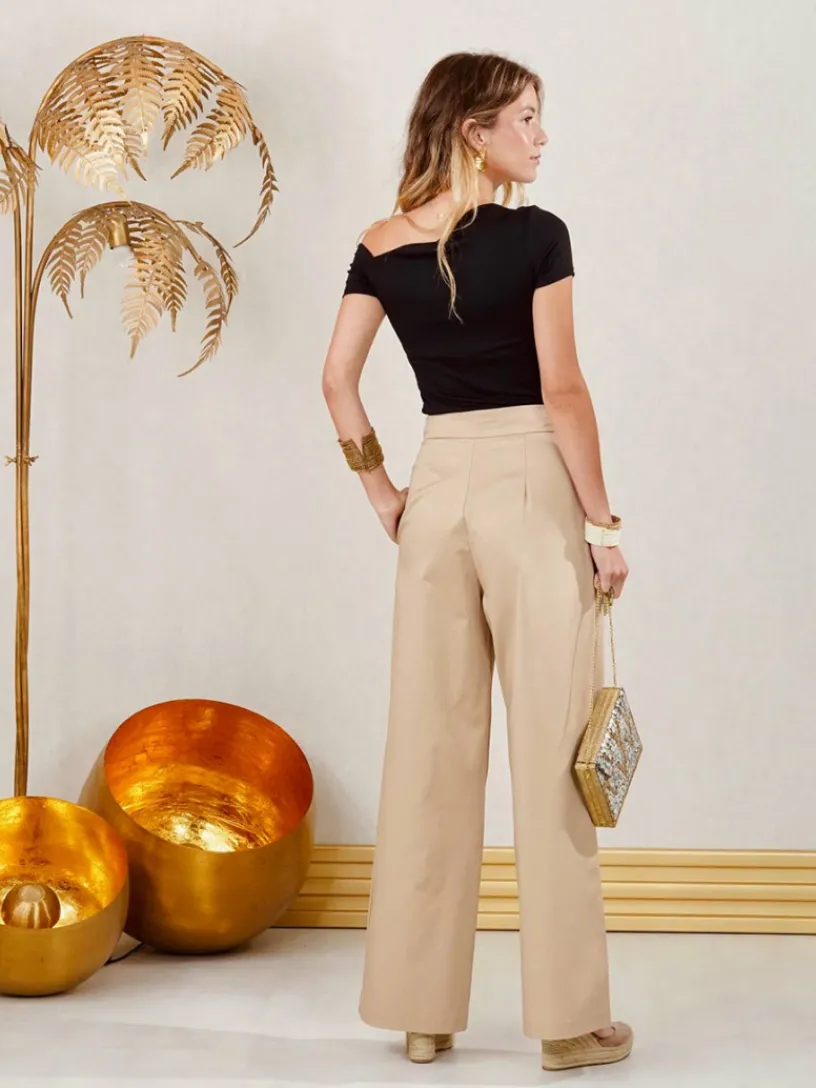 Pantalones De Mujer-Mariquita Trasquilá PANTALON LAZO BeigeTostado