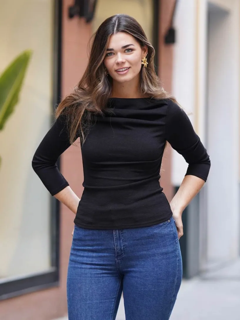 Blusas Y Camisas De Mujer | Blusas Y Tops De Fiesta-Mariquita Trasquilá TOP ESCOTE PLISADO